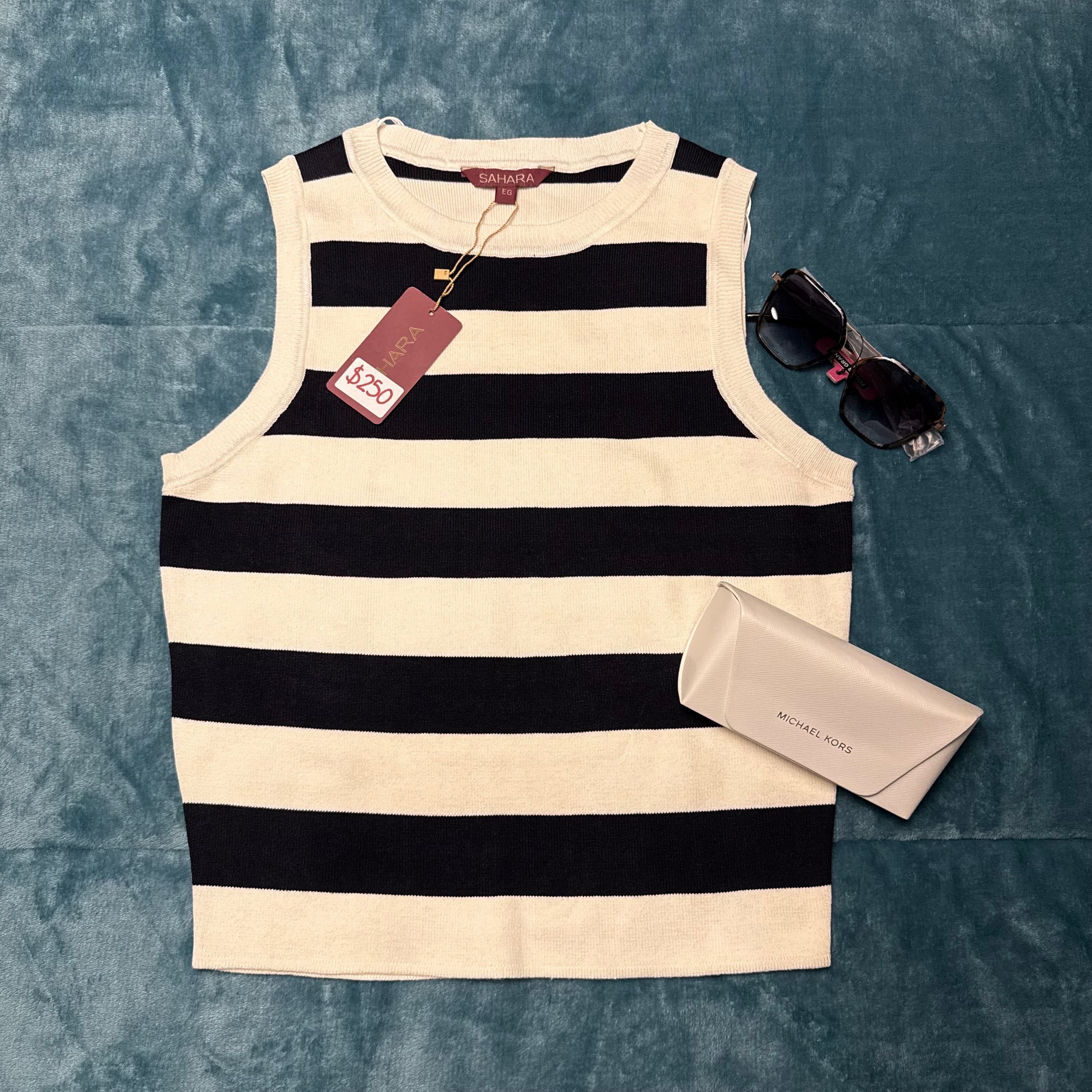 Blusa sin mangas Sahara de rayas